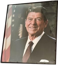 Ronald Reagan Print In Lucite Frame