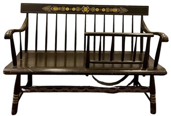 Antique 19th Century Nanny Bench - Hand Painted - Original Rockers Removed - Great Condition!