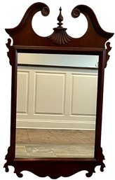 Antique Mirror - Carved Mahogany - Roughly 43  X 26 Inches