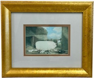 Framed Print - Mother Pig - Double Matted