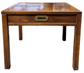 Inlaid End Table - Signed Brandt - 26 X 26 X 21 1/4 Inches