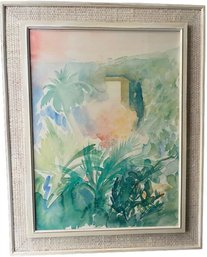 Framed Watercolor - Signed Guild Master Arts - 28 Inches Wide X 35.5 Inches High