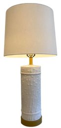 Ceramic Lamp With  Bamboo Design - 33 Inches Tall
