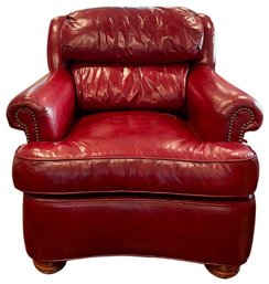 Red Leather Chair - Signed Distinction Leather