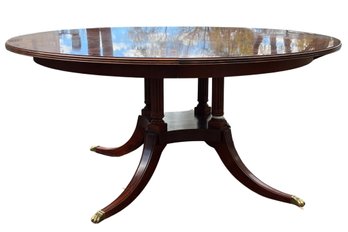 Absolutely Gorgeous Round Dining Table - Base With Four Pillars - Excellent Condition - 64 Inches Diameter