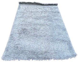 Cozy Light Blue Shag Carpet - Roughly 5 X 7 Ft - Very Good Condition