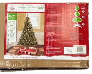 Pre-lit Christmas Tree - 6.5 Feet - Signed Holiday Time