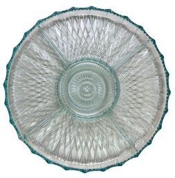 Glass Sectional Platter - 13 Inch Diameter - 5 Sections