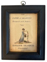 Vintage Framed Print - 'Paths Of Learning English Grammar'
