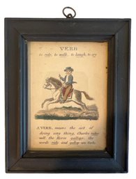Vintage Framed Print - 'Verb'