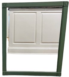 Vintage Mirror - Carved Corners - Green - 27 Wide X 33 High