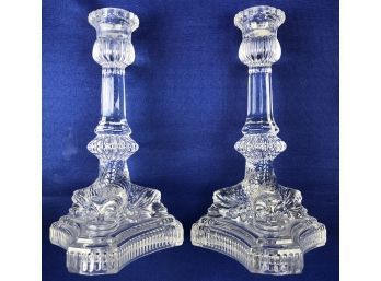 Tiffany & Co. Vintage Crystal Dolphin Candlesticks - Stunning Set - Match Another Pair In This Auction