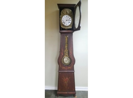 Antique French Morbier Tall Case Clock