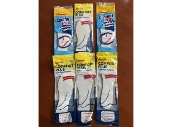 New! Six Pairs Of Comfort Plus Cushion Insoles