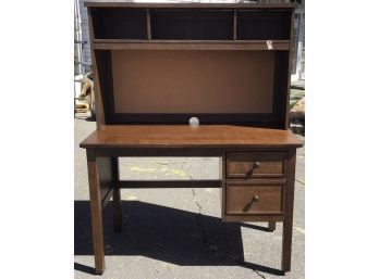 Desk With Corkboard And Storage