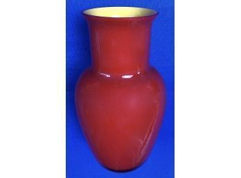Art Glass Vase - Likely Murano - Acid Etched Signature Of Artist - Possibly Carlo Moretti