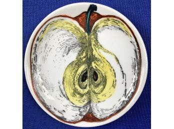 Piero Fornasetti Porcelain Sezioni Di Frutta Mid Century Small Plate Or Coaster - Part Of A Set