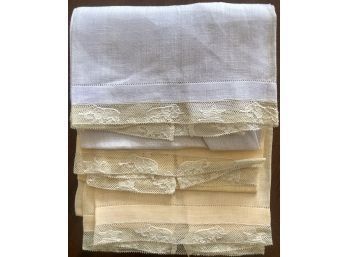 Vintage Linens - High Quality Delicate Details & Weight - Handmade Lace Depicting Elephants & Pagodas