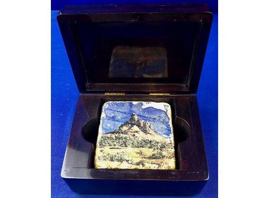 Quality Table Top Box With Stone Coasters