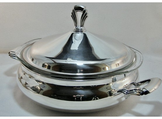 Towle Silverplate Deco Shell Pattern Covered Serving Piece