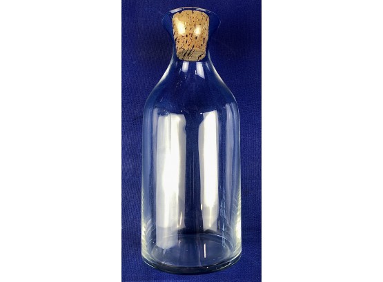 Contemporary Glass Decanter With Cork Top
