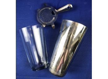 Stainless Steel Cocktail Shaker - Signed On Base