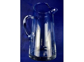 Contemporary Clear Glass Pitcher With Handle