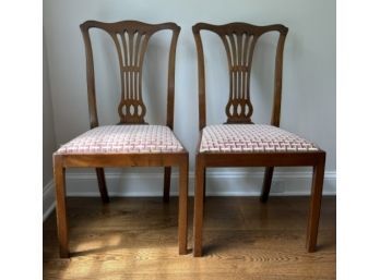 Pair Of Mahogany Chippendale Side Chairs