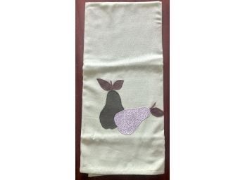 Vintage Kitchen Hand Towel With Patchwork Pear Motif