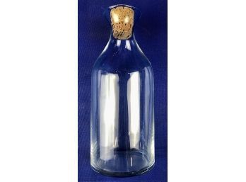 Contemporary Glass Decanter With Cork Top