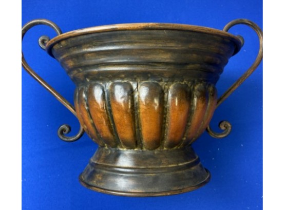 Metal Urn With Scroll Handles