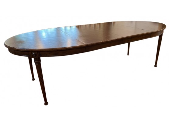 Vintage Custom Made Extendable Dining Table - Made In Milan, Italy - Circa 1960 - Elegant Regency Style Legs