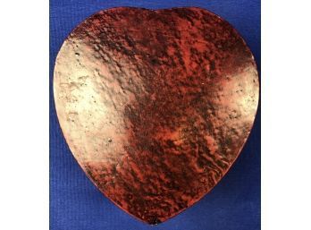 Vintage Heart Shaped Trinket Box - Signed On Base
