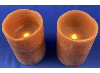 Pair Of Battery-Powered Faux Candles