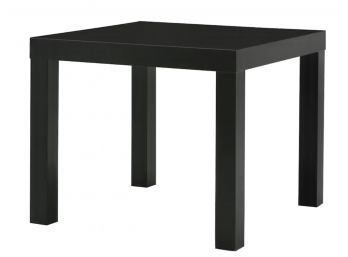 IKEA Black Ebony Parsons Side Table