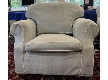 Oversized Slipcovered Club Chair (1 Of 2)