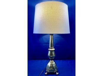 Quality Brass Lamp With Linen Shade