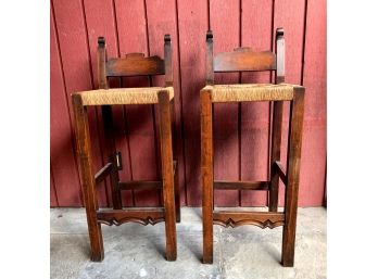 Two Counter Stools With Back