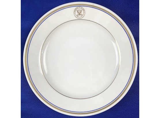 United States Navy China Dinner Plate - Signed 'Homer Laughlin - Bone China USA'