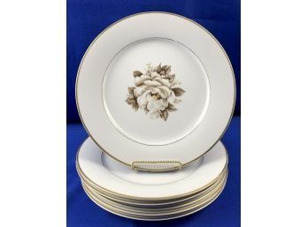 Six Dinner Plates - Signed 'Noritake China Japan - Elizabeth'