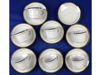 Vintage Demitasse Cups & Saucers - Signed On Base With Vintage Chinese Manufacturer