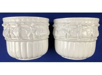 Matching Set Of Ceramic Cache Pots