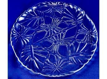 Large Decorative Glass Serving Plate