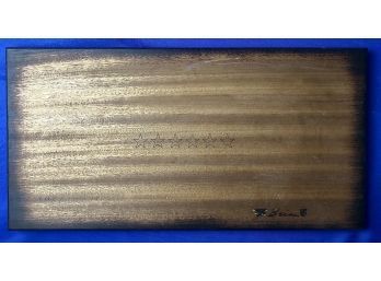 Quality Wooden Cutting Board With Incised Stars - Signed 'Brian'