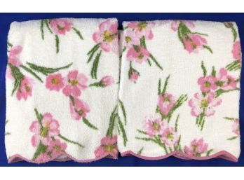 Two Vintage Porthault Bath Towels - With Original Labels