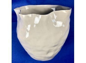 Contemporary Free Form Pottery Cache Pot - Price Tag Still On Base