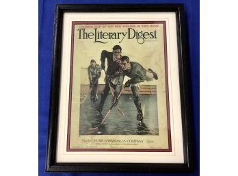 1921 The Literary Digest Framed Ice Hockey Print