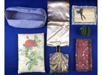 Vintage Sachets, Textiles, & Raw Silk Tissue Box Cover