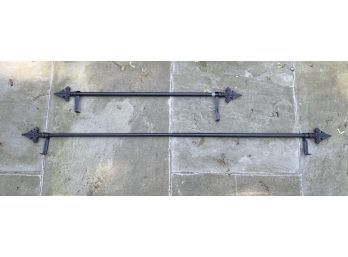 Two Levolore Iron Curtain Rods