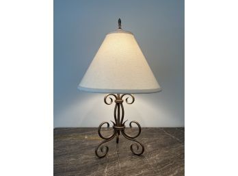 Lamp With Wrought Iron Base